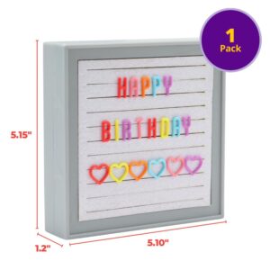 DecoSet® Celebration Letter Board Cake Topper, Cake Decoration With Shaped Box and Customizable Message Board, For Birthday, Graduation, And Celebration, Food Safe