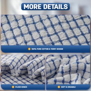 ZHMZ 100% Cotton Kitchen Dish Towels, 16 Inch x 25 Inch Absorbent Dish Cloths 6 Pack Kitchen Towels, for Drying Dishes and Table