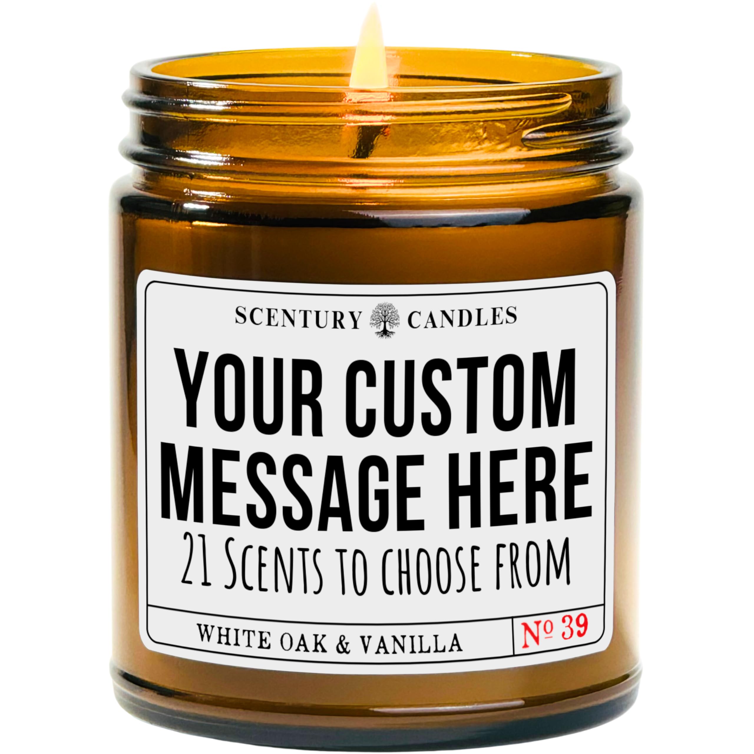 Create Your Own Custom Candle | 21 Scents To Choose From | Personalized Funny Gifts Customized, Birthday Gift Ideas For Women Men, Handmade In The USA