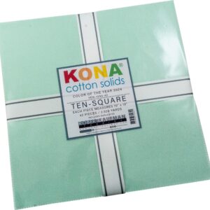 Kona Cotton Solids Julep Ten Square 42 10-inch Squares Layer Cake Robert Kaufman Fabrics TEN-1293-42