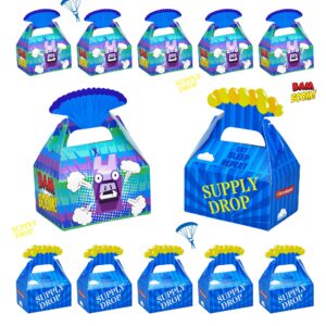 haxpacal 16 pcs video game llama goodie bags party boxes for battle gamers birthday party supplies decorations favors