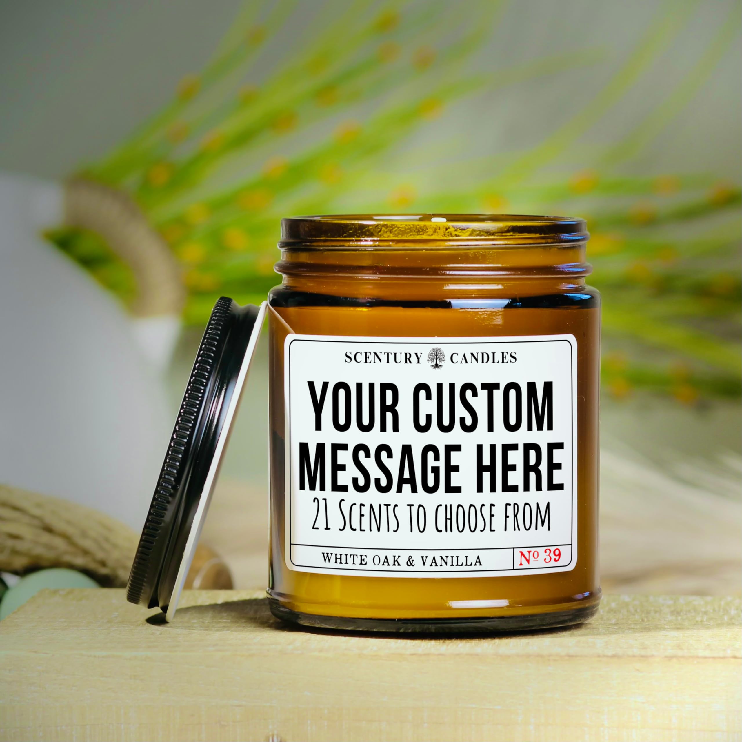 Create Your Own Custom Candle | 21 Scents To Choose From | Personalized Funny Gifts Customized, Birthday Gift Ideas For Women Men, Handmade In The USA