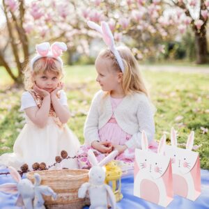 Cheerland Pink Bunny Gift Bags for Easter Rabbit Garden Tea Candy Sweets Goodie Bag Party Favors Decorations Supplies