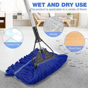 Heavy Duty Commercial Cotton Mop for Floor Cleaning, Looped-End Industrial String Wet Mop with Long Handle for Home,Garage,Office, Workshop, Warehouse-SOBONNE