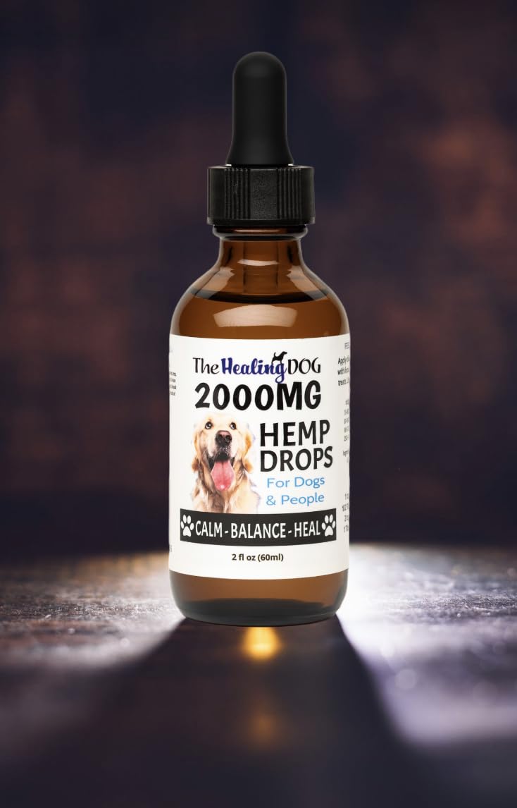 The Healing Dog: Hemp Drops for Dogs & People - 2000mg