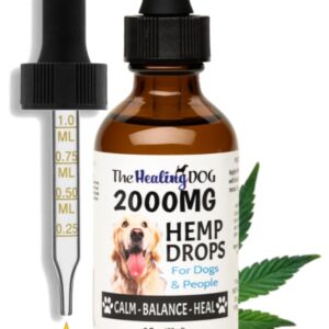 The Healing Dog: Hemp Drops for Dogs & People - 2000mg