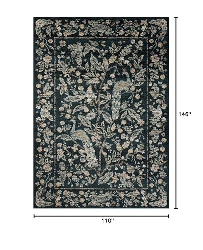 Loloi Rifle Paper Co. x Laurel Navy 9'-2" x 12'-2" Area Rug