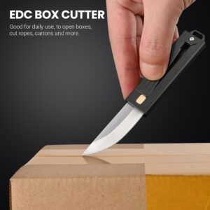 FUNBRO Pocket Knife with D2 Steel Blade, Cool Folding EDC Knives for Men, Box Cutter Knife with Unique Design for Every Day Carry