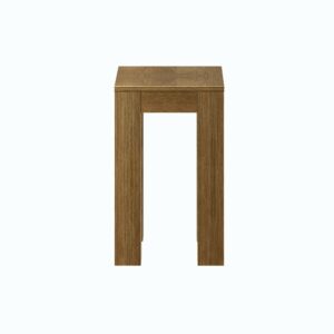 Plank+Beam Modern Rectangular Side Table, Slim Side Table for Living Room, Narrow Nightstand for Small Spaces, Wood End Table for Bedroom, Pecan Wirebrush