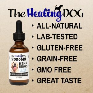 The Healing Dog: Hemp Drops for Dogs & People - 2000mg