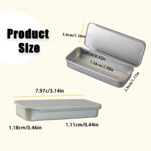 3 PCS Mini Metal Iron Box Container Rectangular Empty Hinged Iron Box Container with Three Colors Small Sliding Lid Metal Container for Earrings,Pearls,and Buttons