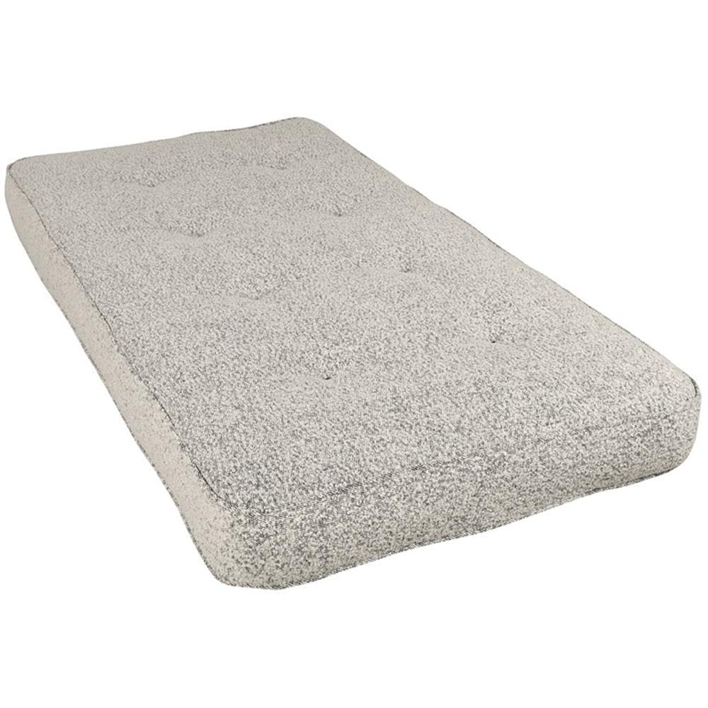 Kodiak Furniture Twin-Size Tufted Fabric Daybed Mattress in Canton Gray-Frame Not Included