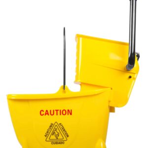 WEN Rolling Mop Bucket with Down Press Wringer, 26-Quart Capacity (73034B)