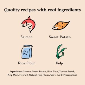 Bocce's Bakery, One Fish, Two Fish Crunchy Treats for Cats, Wheat-Free Everyday Cat Treats, Made with Limited-Ingredients, Baked in The USA, All-Natural Crunchy Treats, Salmon & Seaweed Recipe, 2 oz