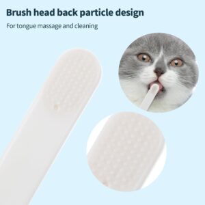 Newday Small Dog & Cat Toothbrush 5 Set, Micro Nano Bristles to Clean pet Teeth Toothbrushes, Puppy Dogs Pet Tooth Cleaning Kit with Storage Box（White