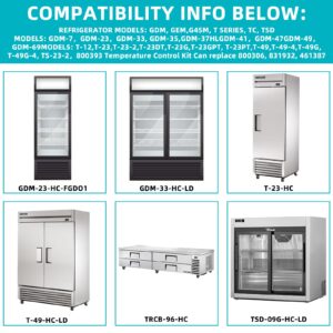 Fuzqq 800393 Temperature Control Kit Compatible with True Refrigerators Parts,Freezer Thermostat,Refrigerator Thermostat,Replace 800306,831932,461387,Fit TC,TSD,T Series,GDM,GEM,G4SM