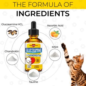 Cat Joint Supplement ✿ Glucosamine for Cats ✿ Joint Supplement for Cats ✿ Cat Glucosamine ✿ Chondroitin and Glucosamine Combination for Cats ✿ Cat Hip and Joint Supplements ✿ 2 Oz