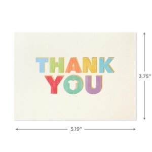 Hallmark Baby Shower Thank You Notes (40 Blank Cards with Envelopes) Gender Neutral, Rainbow Onesie