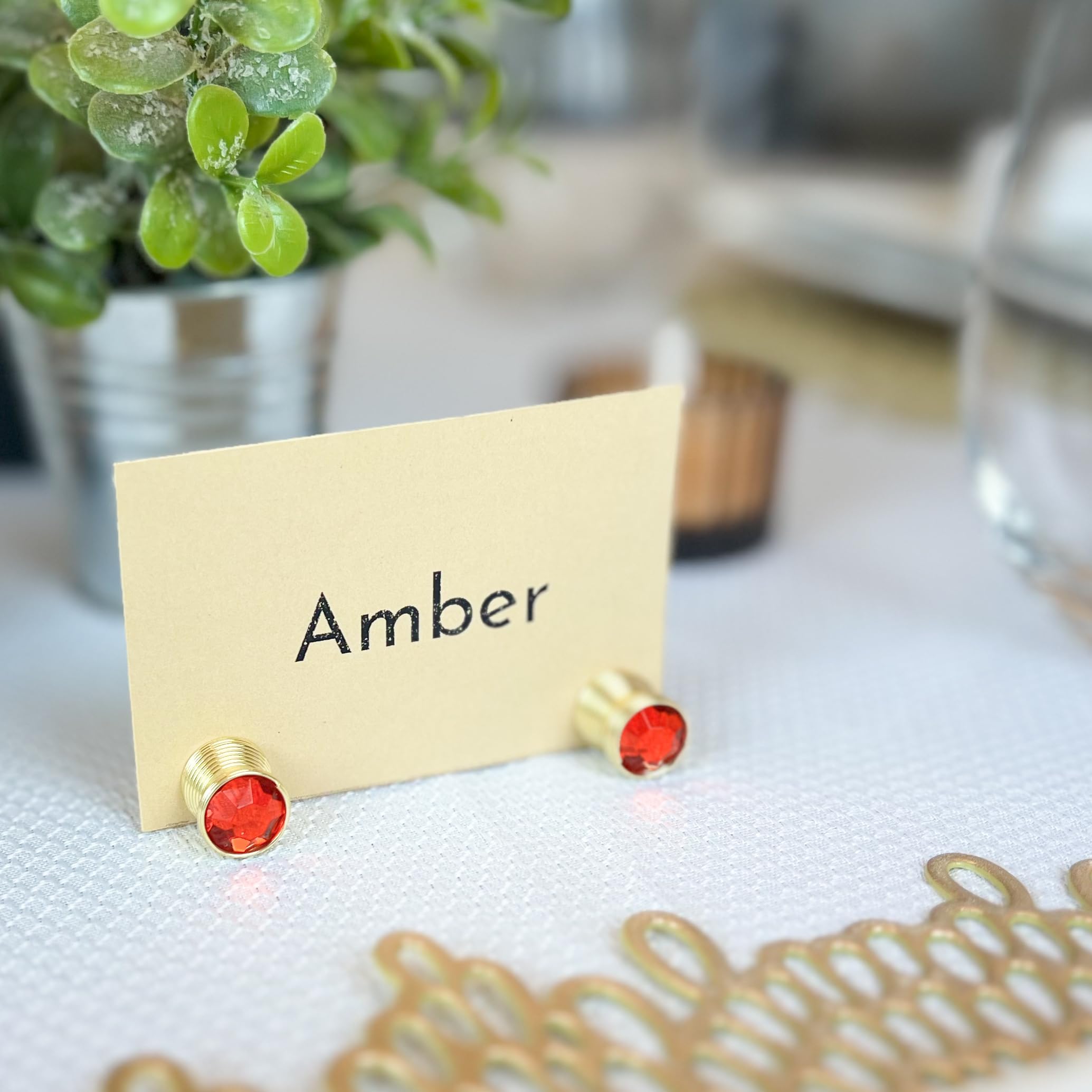 Ideikis 40Pcs.Multipurpose /Place Card Holders/ Table Name Card Holder/ Small Size Table Card Holder/ Menu Clips/ Gold Table Card Holder/ Mini place card holders/ Wedding/Anniversary/ Birthday /Party