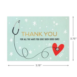 Hallmark Healthcare Thank You Card Pack (20 Blank Cards with Envelopes) for Nurses Day, Doctors, Physician Assistants, Medical Professionals