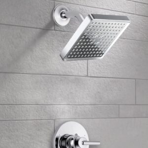 Voolan High Pressure Rain Shower Head - Luxury Modern Look - The Adjustable Replacement For Your Bathroom Showerhead - 6" Square High Flow Pressure Boosting Showers (Chrome)