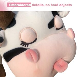 Whlo4U Cow Plush Pillow - 23.6 Inch Cow Stuffed Animal - Birthday Christmas Valentine’s Day Gift for Kids Adults Boys Girls