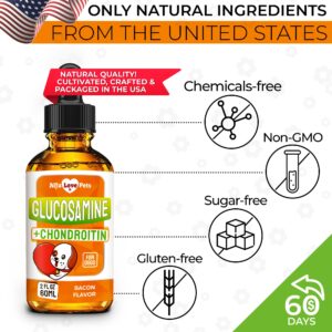 Glucosamine for Dogs ✿ Dog Joint Supplement ✿ Hip and Joint Supplement Dogs ✿ Glucosamine Chondroitin for Dogs ✿ Liquid Glucosamine for Dogs ✿ Glucosamine Chondroitin Dogs ✿ Bacon Flavor ✿ 2 Oz