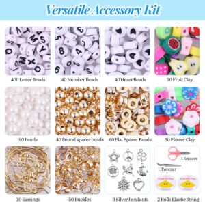 Wuollgess 20,000PCS Clay Beads for Bracelet Making Kit, 120 Colors 6 Boxes Polymer Heishi Beads, Friendship Bracelet Kit for DIY Crafts, Earrings Necklace Jewelry Making Kit for Adults