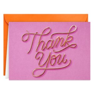 hallmark pink thank you notes (40 blank cards with envelopes) for bridal showers, birthdays, graduations