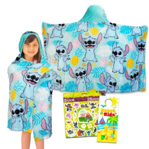 lilo and stitch kids blanket with hood - bundle with stitch wearable plush blanket for travel sleepover airplane car road trip 50x30 inch | stitch hooded blanket