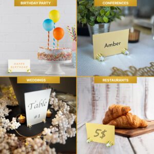 Ideikis 40Pcs.Multipurpose /Place Card Holders/ Table Name Card Holder/ Small Size Table Card Holder/ Menu Clips/ Gold Table Card Holder/ Mini place card holders/ Wedding/Anniversary/ Birthday /Party