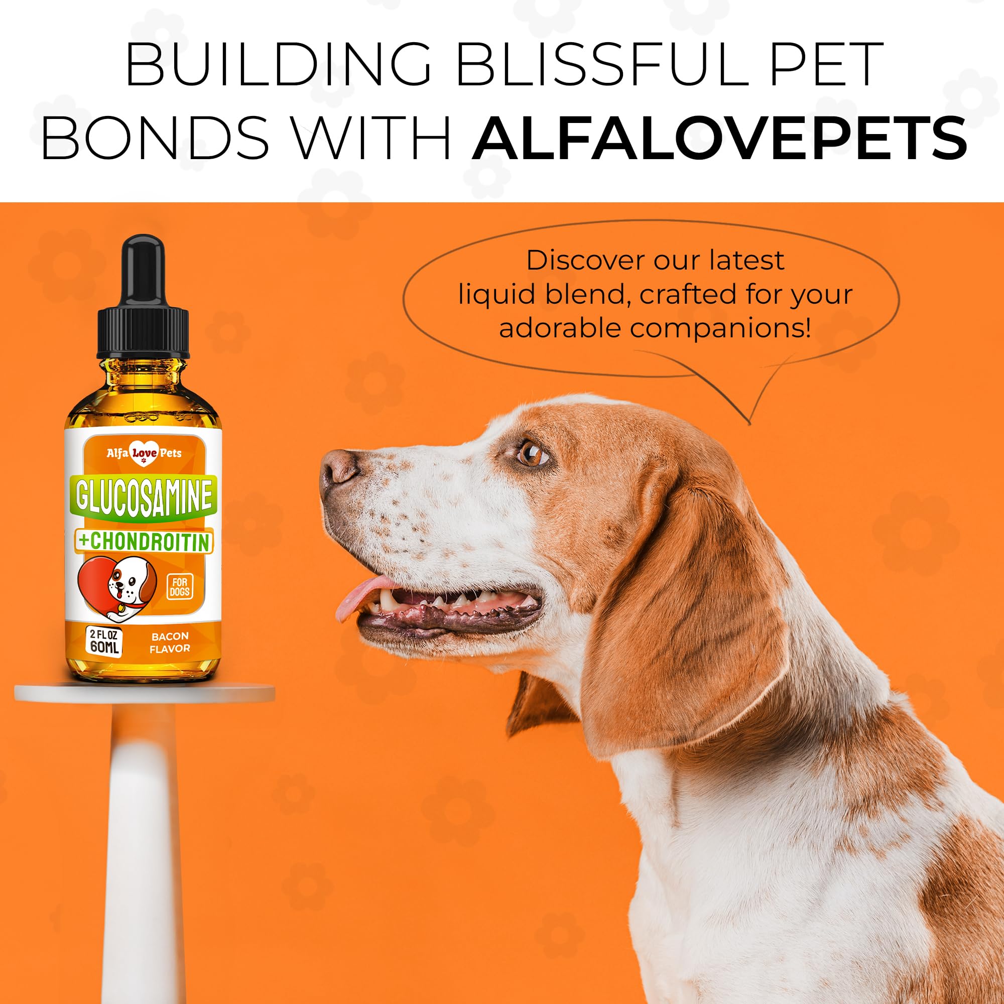 Glucosamine for Dogs ✿ Dog Joint Supplement ✿ Hip and Joint Supplement Dogs ✿ Glucosamine Chondroitin for Dogs ✿ Liquid Glucosamine for Dogs ✿ Glucosamine Chondroitin Dogs ✿ Bacon Flavor ✿ 2 Oz