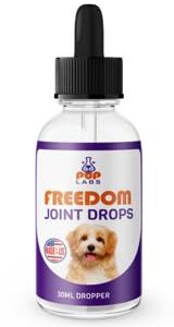 Pup Labs Freedom Joint Drops - Dog Joint Support Supplement with Human-Grade Ingredients - No Fillers, Preservatives, Additives, or Artificial Ingredients, 30 ml Dropper