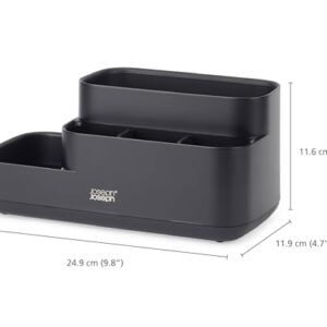 Joseph Joseph EasyStore - Bathroom Storage Caddy Organizer for bathroom accessories, Matt Black