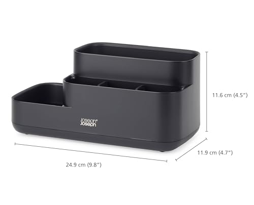 Joseph Joseph EasyStore - Bathroom Storage Caddy Organizer for bathroom accessories, Matt Black