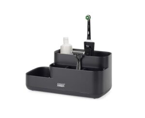 joseph joseph easystore - bathroom storage caddy organizer for bathroom accessories, matt black