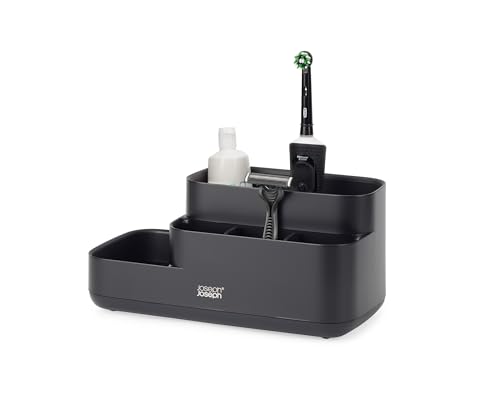 Joseph Joseph EasyStore - Bathroom Storage Caddy Organizer for bathroom accessories, Matt Black