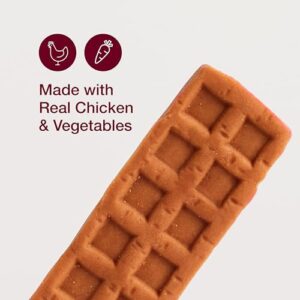 SmartBones Bake Shop Waffle Sticks Made with Real Chicken and Vegetables,Treat Your Dog to Rawhide-Free Chews, 4 Count