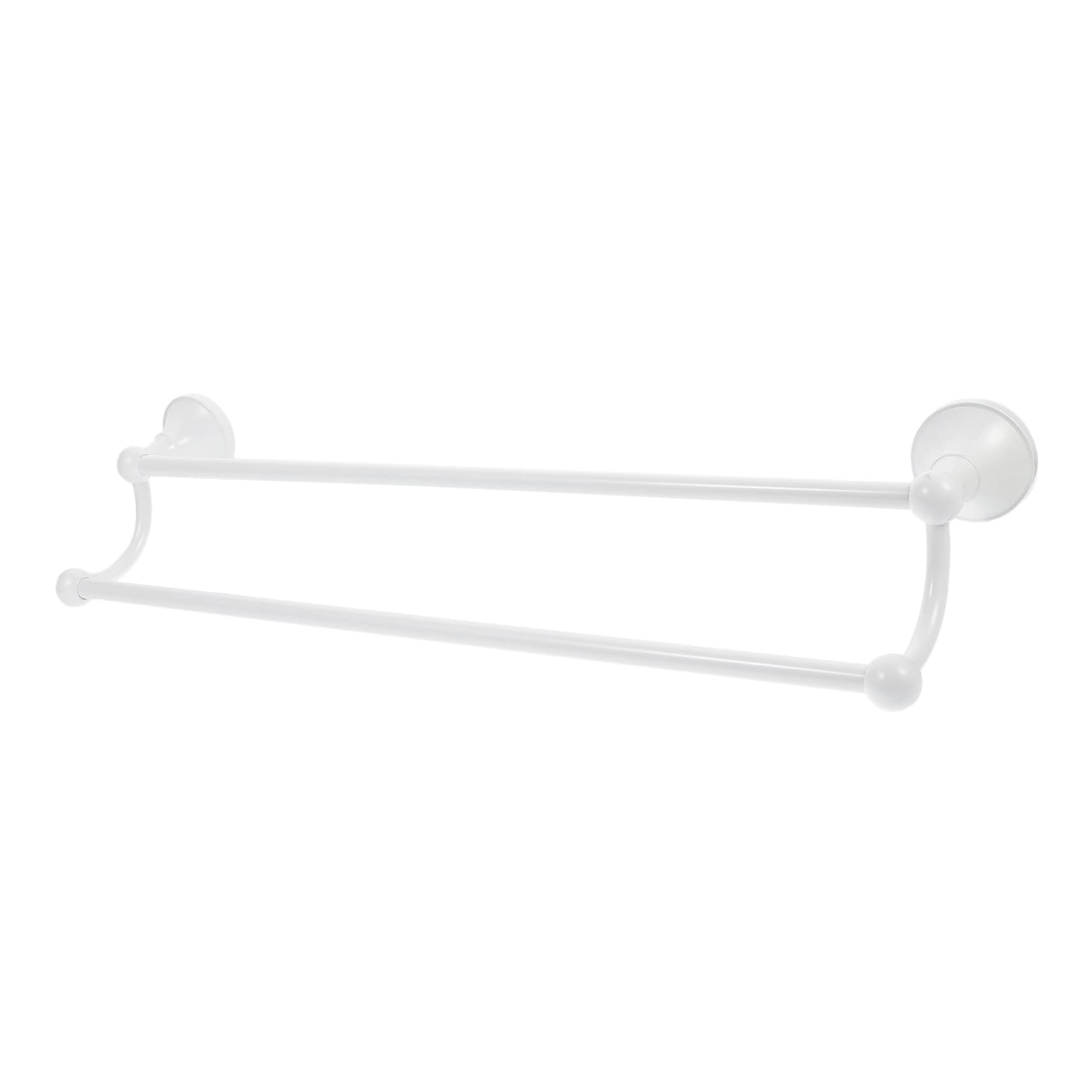 IMIKEYA 1 Pc Double Bar Towel Rack White to Rotate Hanging Rod Brass Household