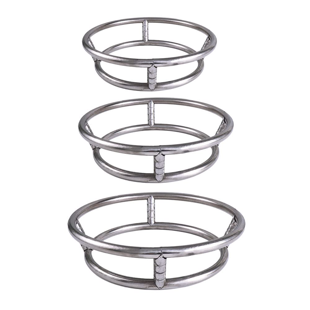 Stainless Steel Wok Ring Wok Rack Wok Stand, Round Shelf Cookware Ring for Pot Gas Stove Fry Pan, Round Shelf Home Wok Rack(23cm)