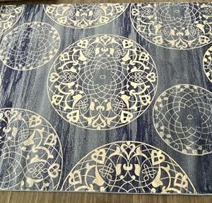 LUXE WEAVERS Cambridge 4073 Blue 8x10 Mandala Rug