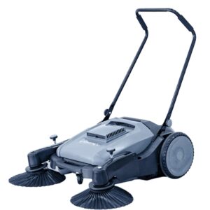 Industrial Floor Sweeper with 3 Brooms, 39 inch Cleaning Width, 39,000 Sq.ft per Hour, 14.5 gal Big Trash bin, Less Trips and Effort