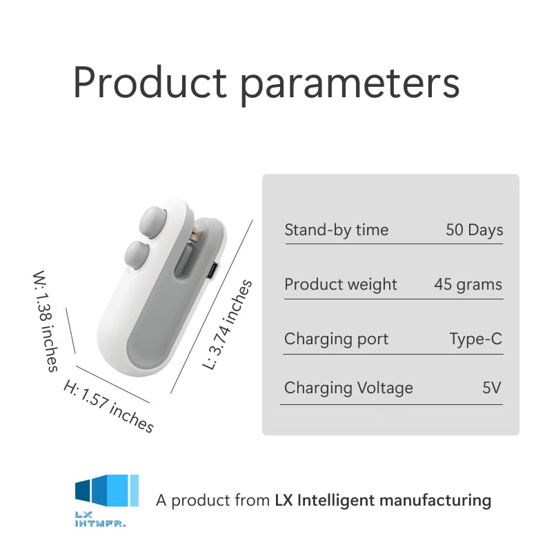 LX IntMfr. Mini Bag Sealer, USB-C rechargeable Bag Sealer, 2 in 1 Bag Sealer Heat Seal with Cutter and Magnet, Mini Bag Resealer Machine for Plastic Bags Snack Bags. Authorized Seller: Luke X