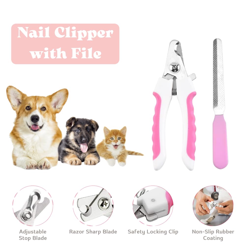 PupLuxe Puppy Starter Kit | Pink 22 Piece Puppy Kit Great for Dog Training Kit | A Great Welcome Puppy Gift | New Puppy Kit Great for First Time Owners and Experience Owners | New Dog Bundle