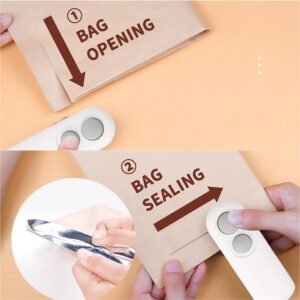 LX IntMfr. Mini Bag Sealer, USB-C rechargeable Bag Sealer, 2 in 1 Bag Sealer Heat Seal with Cutter and Magnet, Mini Bag Resealer Machine for Plastic Bags Snack Bags. Authorized Seller: Luke X