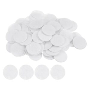 harfington 600pcs round felt circles, 25mm 1" pre cut felt craft pads non-woven mini felt fabric circles for diy sewing handcraft cut projects craft finishing, white