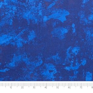 Singer Print Fabric, 100% Cotton, Dk Blue Grunge Blndr