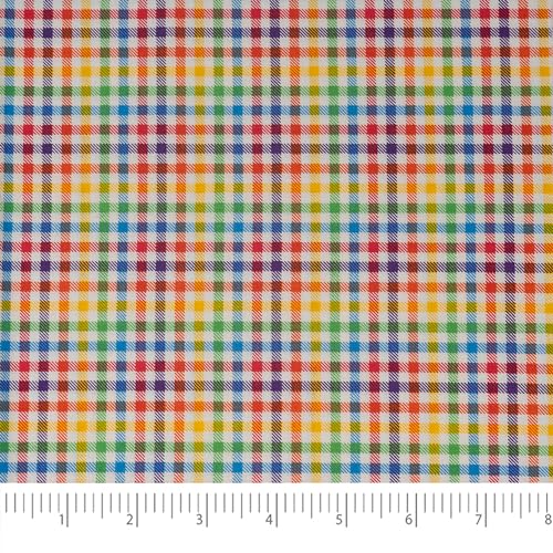 Singer, 100% Cotton, Rainbow Gingham Check