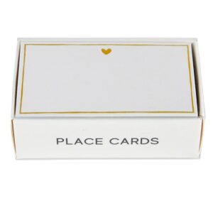 Santa Barbara Design Studio Place Cards Gold Foil Party Tabletop Décor Food Identifying or Name Card Set, 36-Count, Gold Heart