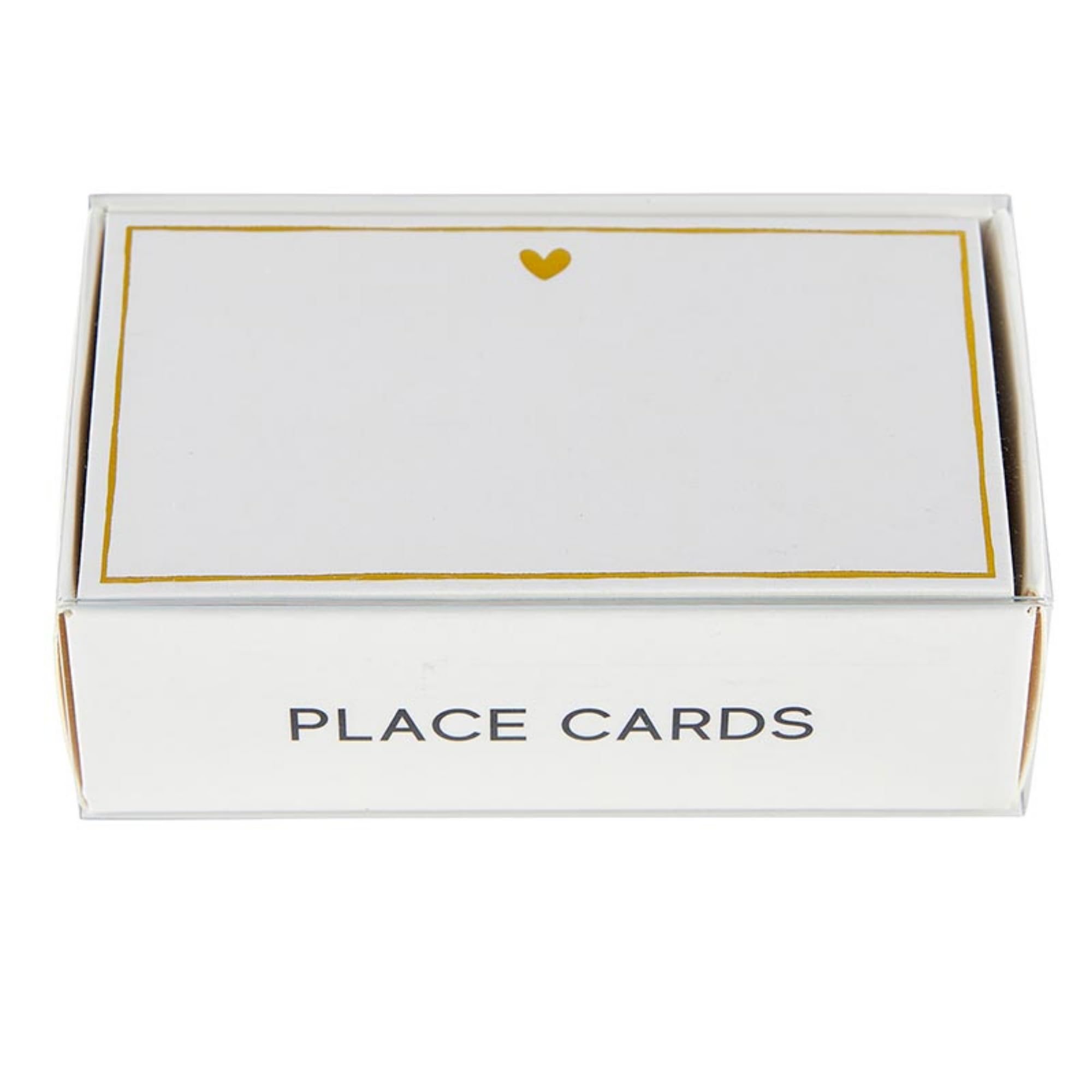 Santa Barbara Design Studio Place Cards Gold Foil Party Tabletop Décor Food Identifying or Name Card Set, 36-Count, Gold Heart